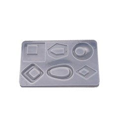 Epoksi Silikon Kalıp Ortası Açık Takı Küpe Ve Kolye 6 Lı